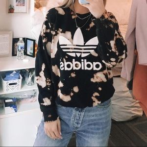 Unique ADIDAS tie dye crewneck